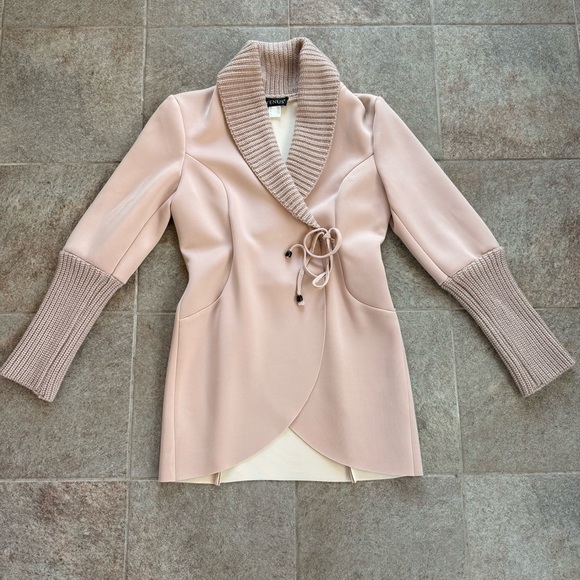 Venus Women's Shawl Collar Jacket Light Pink Blush Size Medium - Picture 2 of 10